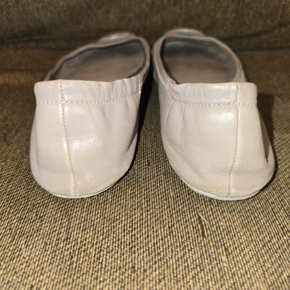 Tory Burch French Grey Minnie Ballet Flats Size 8 - Picture 6 of 11